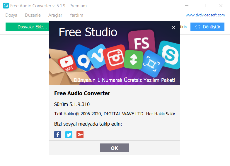 Free Audio Converter Premium 5.1.9.310 | Katılımsız