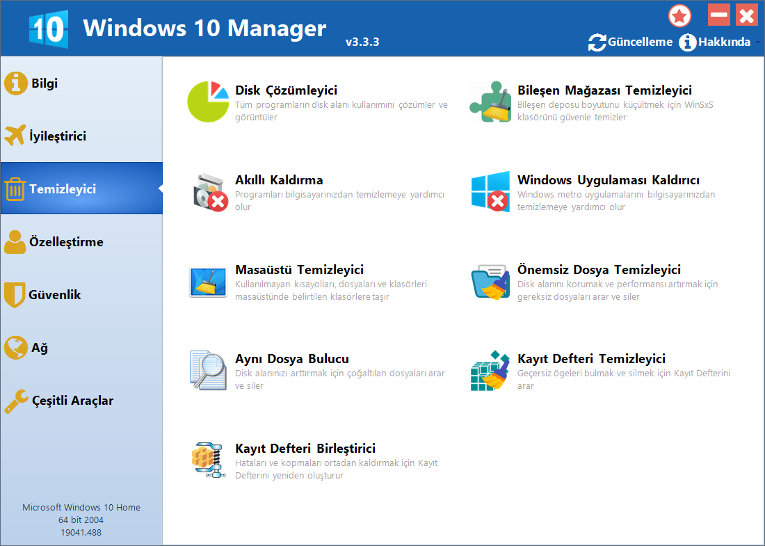 Windows 10 Manager 3.3.4 | Katılımsız